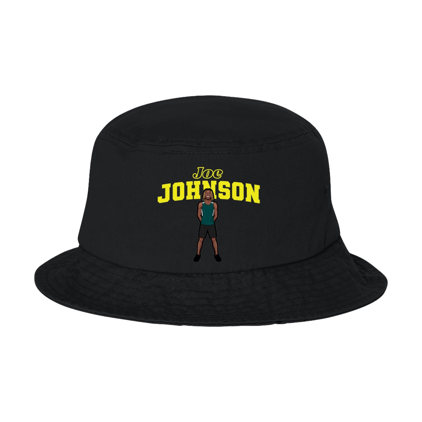 Bucket Cap — Name Arch in Black
