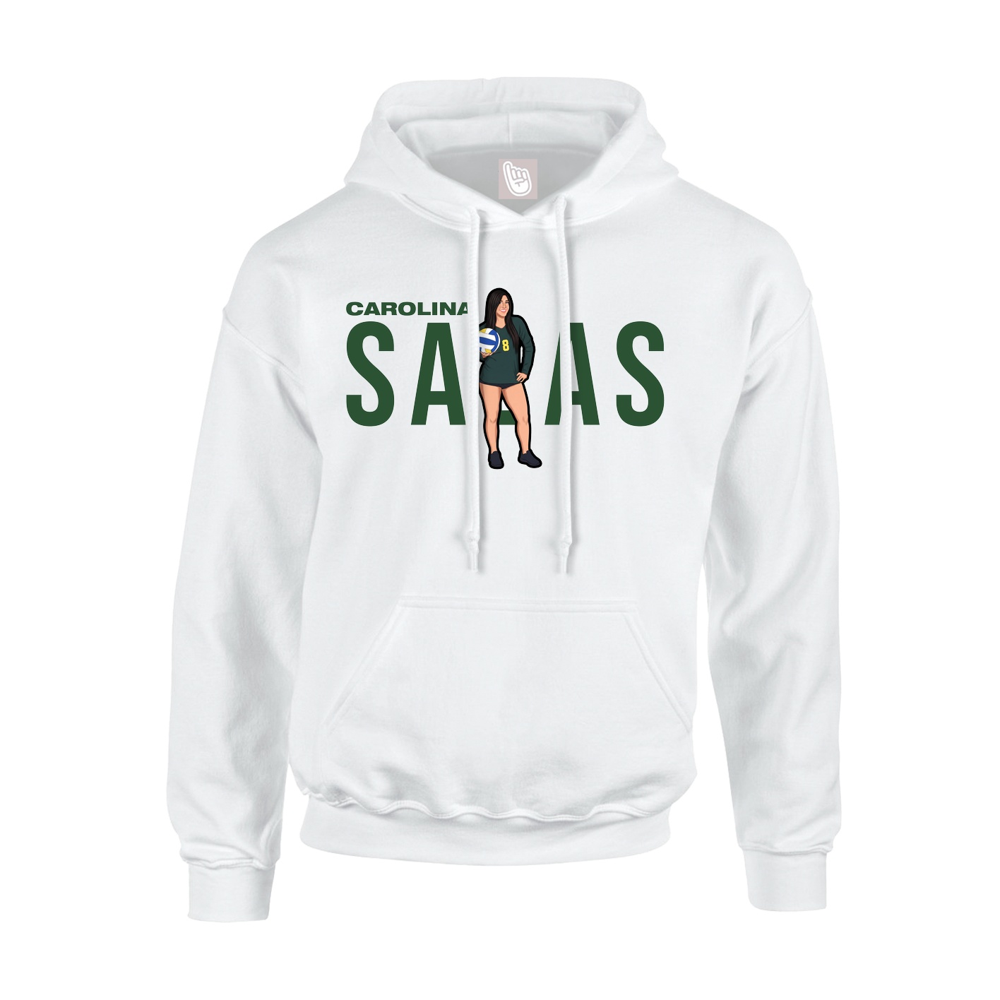 Youth Hoodie — Player Name in White