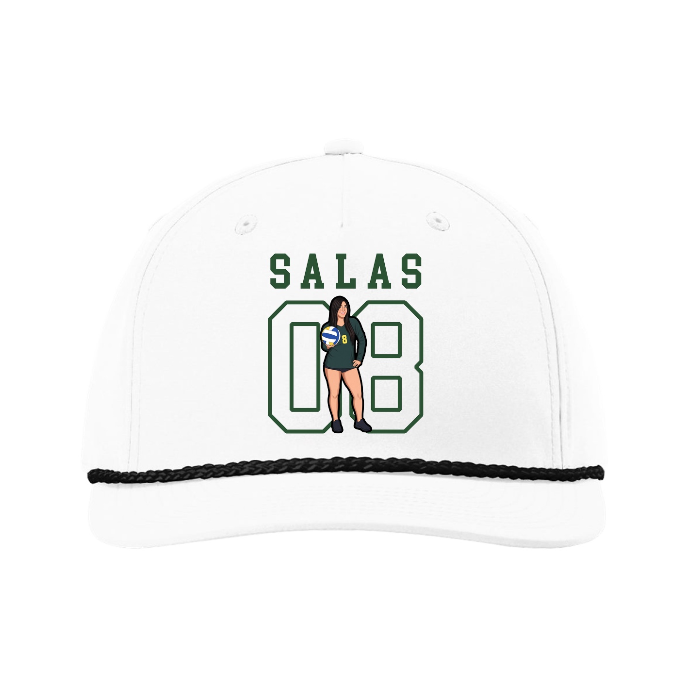Five-Panel Classic Rope Cap — Shirsey in White