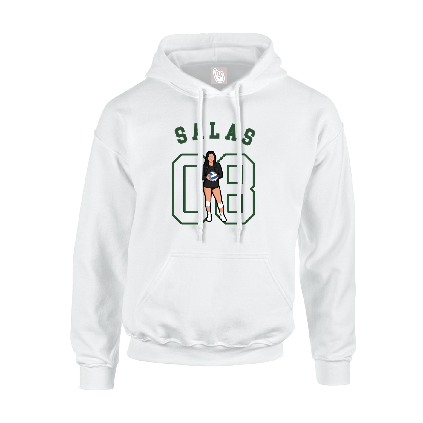 Youth Hoodie — Shirsey Arch in White