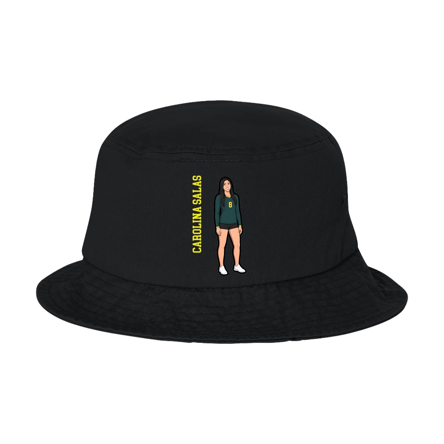 Bucket Cap — Name Vertical in Black