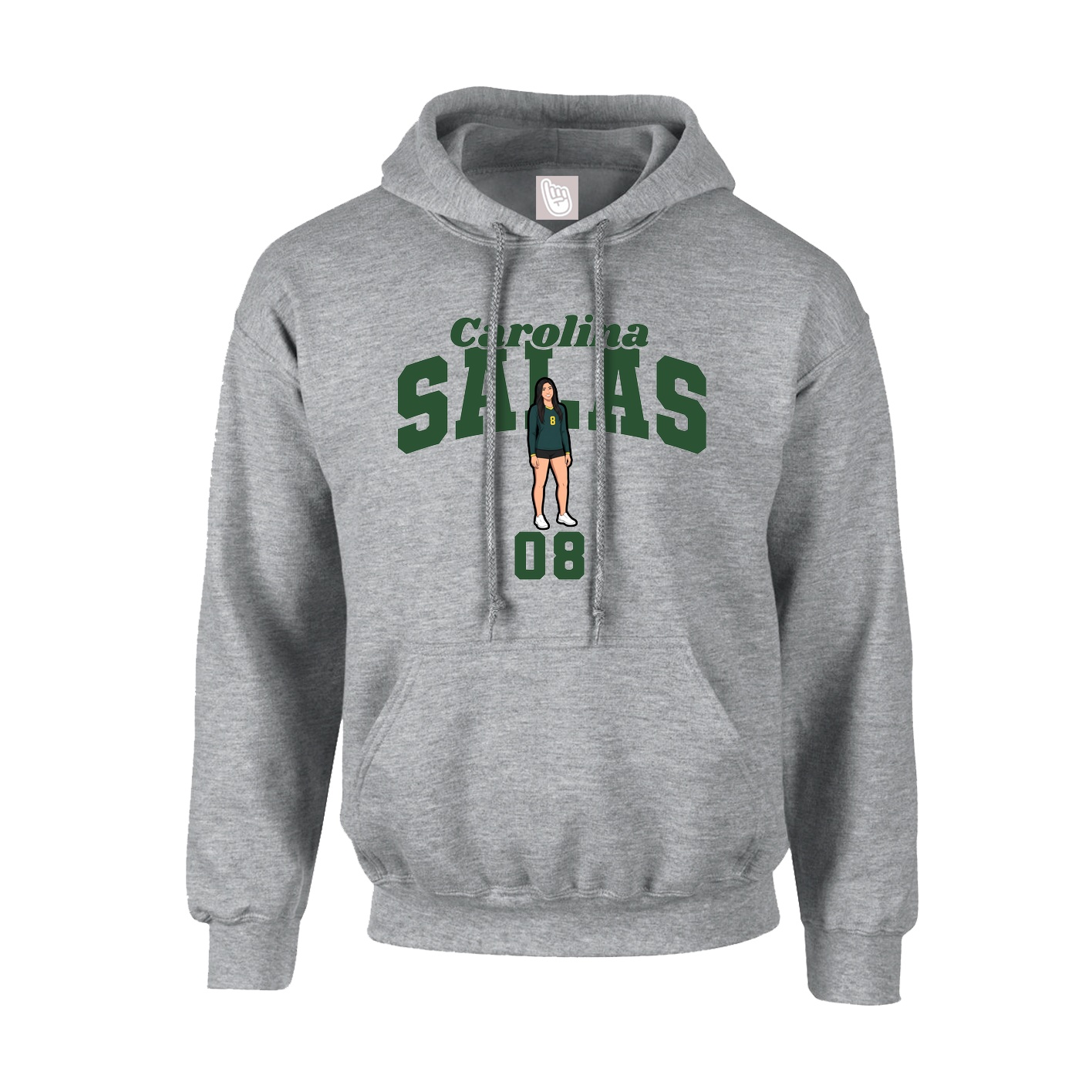 Youth Hoodie — Signature Arch in Grey