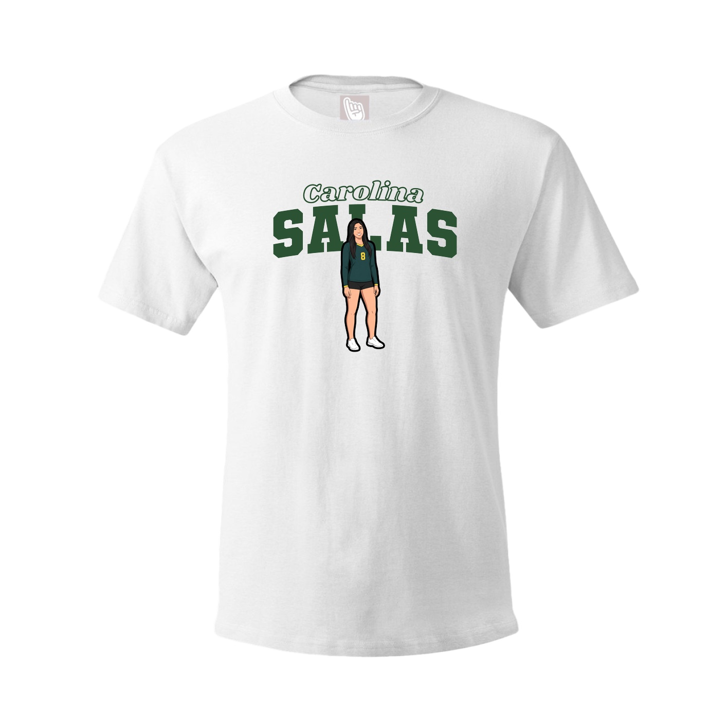Youth Tee — Name Arch in White