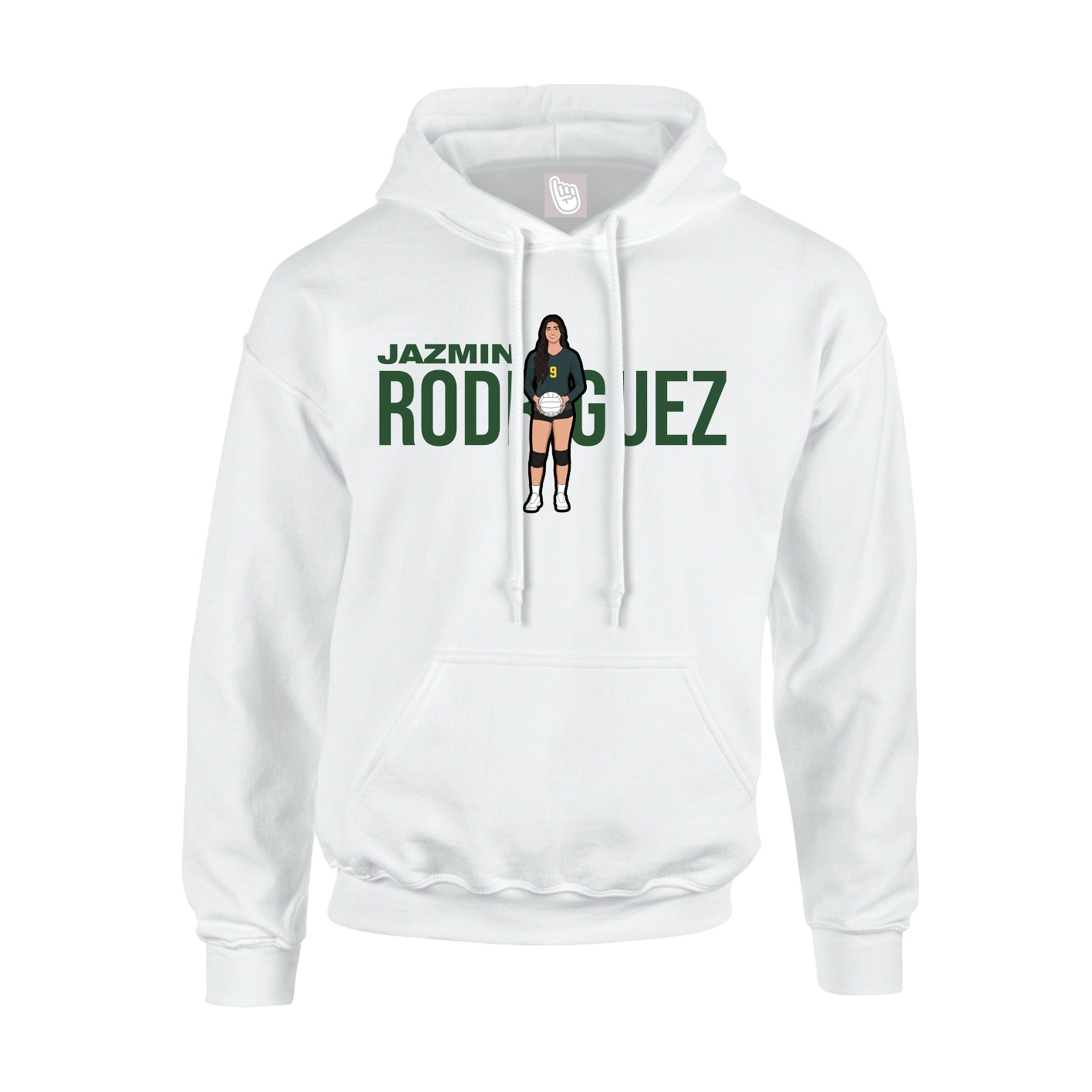 Hoodie — Player Name in White