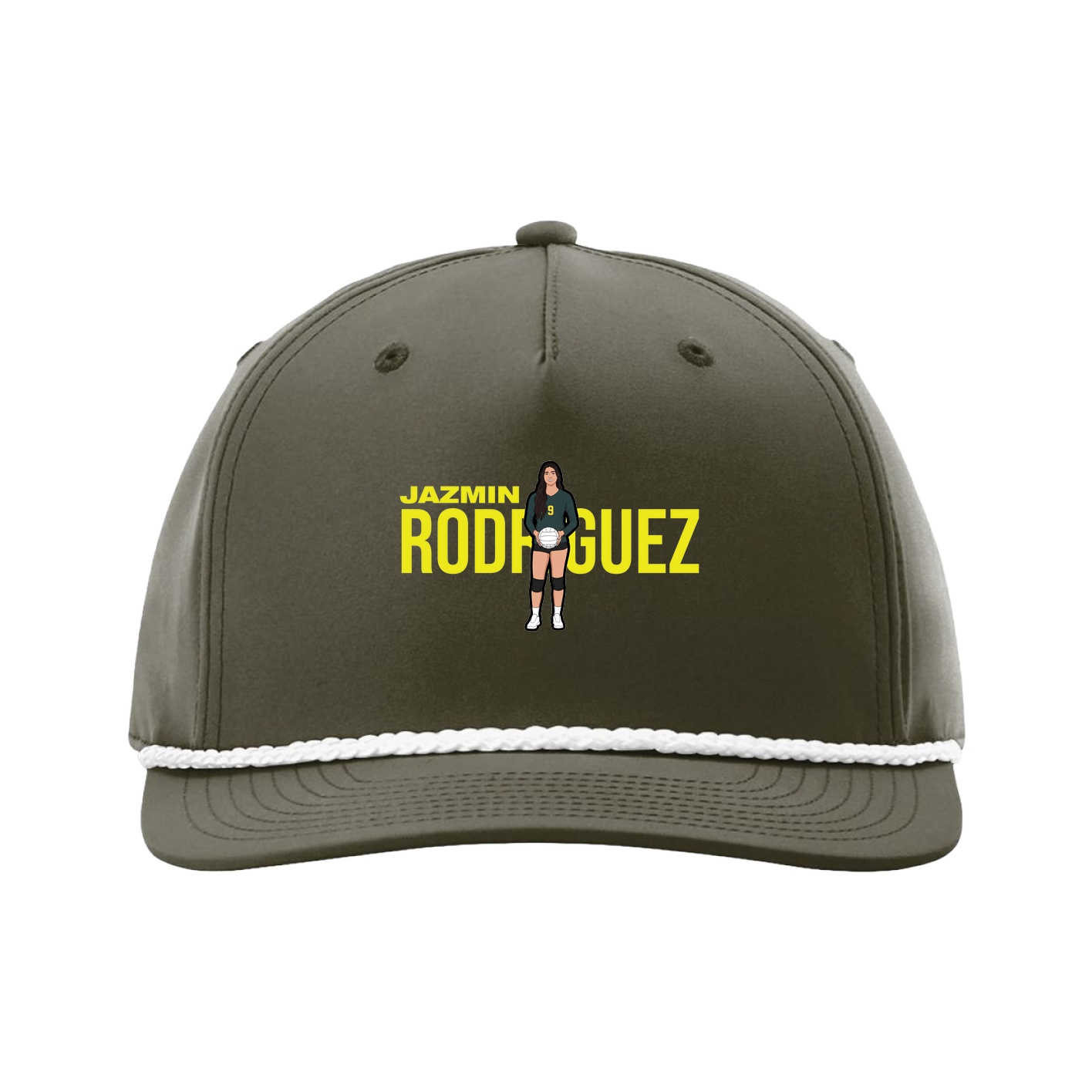 Five-Panel Classic Rope Cap — Player Name in Green