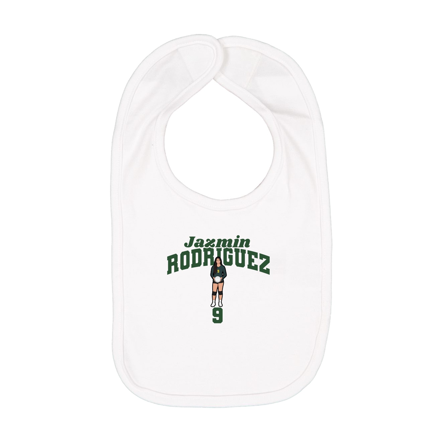 Infant Bib — Signature Arch in White