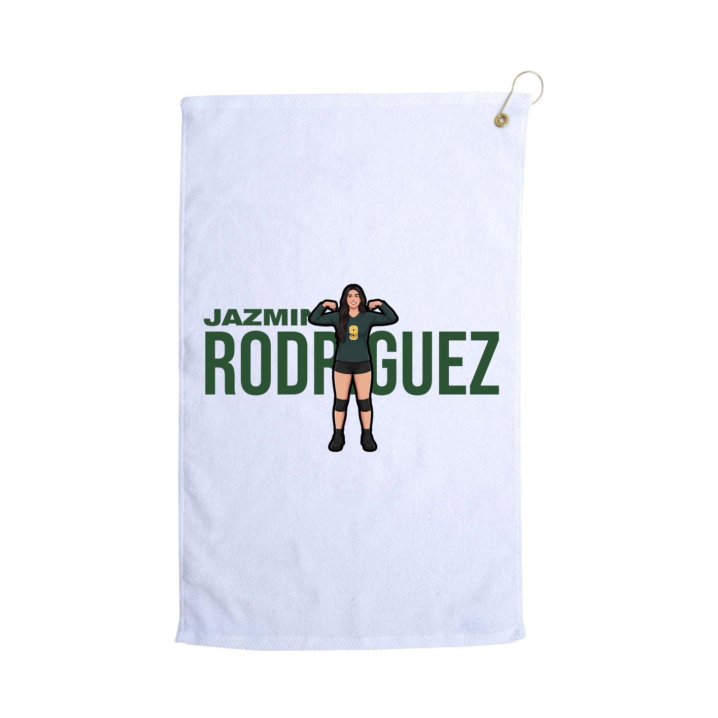 Golf Towel — Player Name in White