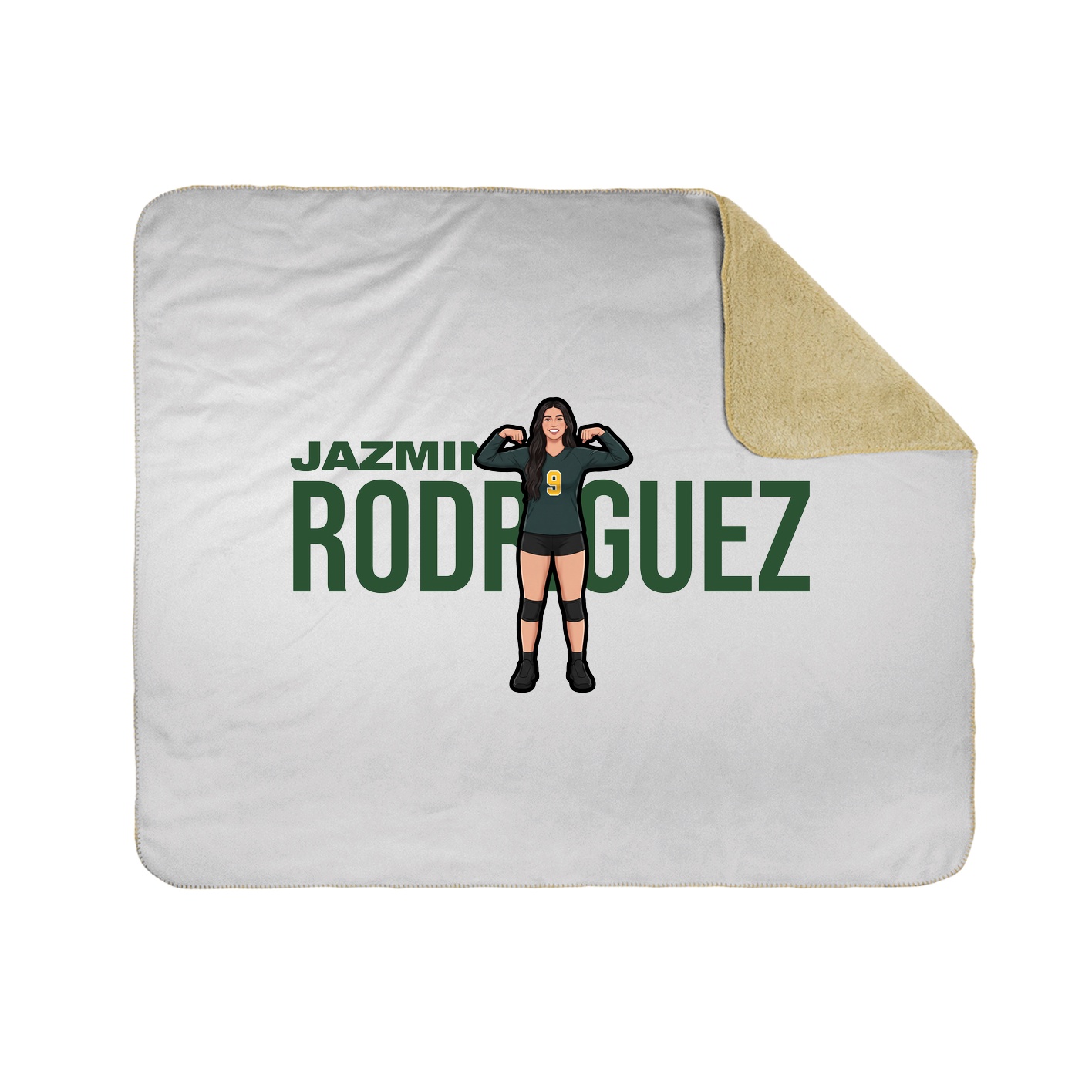 Throw Blanket — Player Name in White