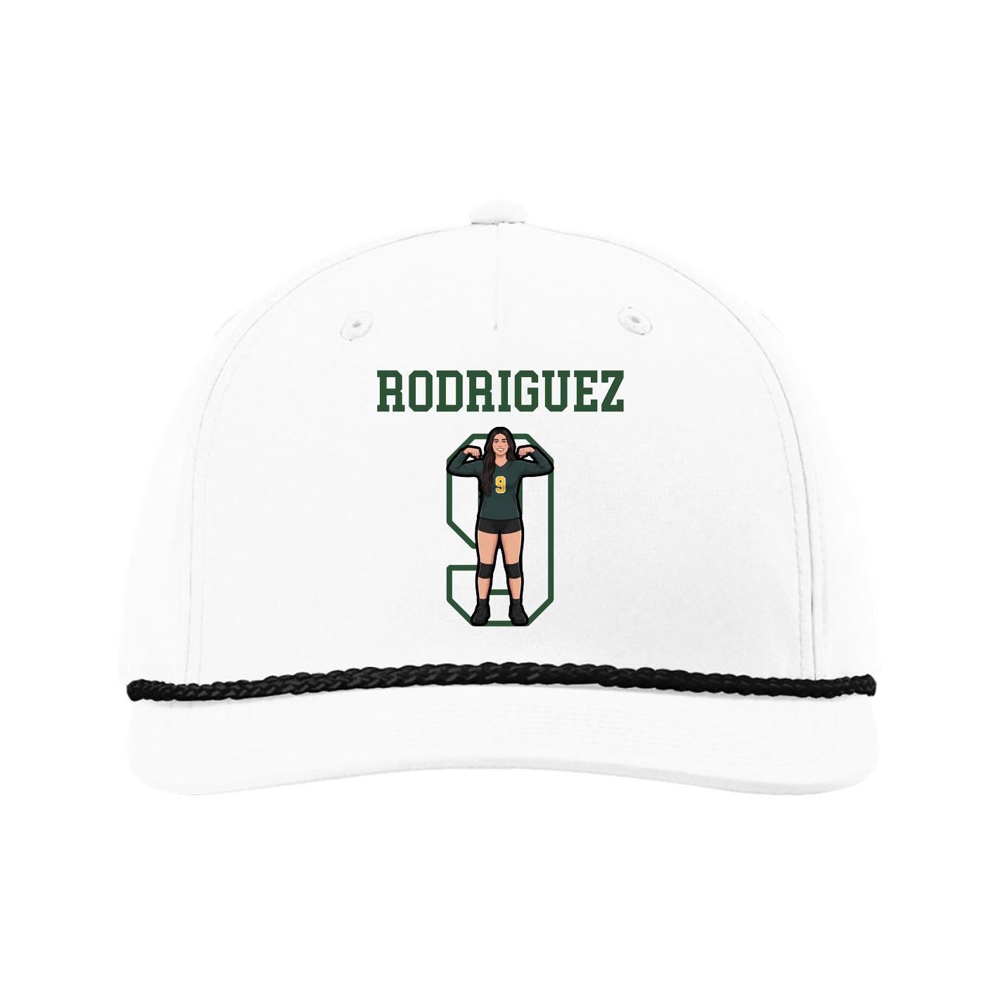 Five-Panel Classic Rope Cap — Shirsey in White