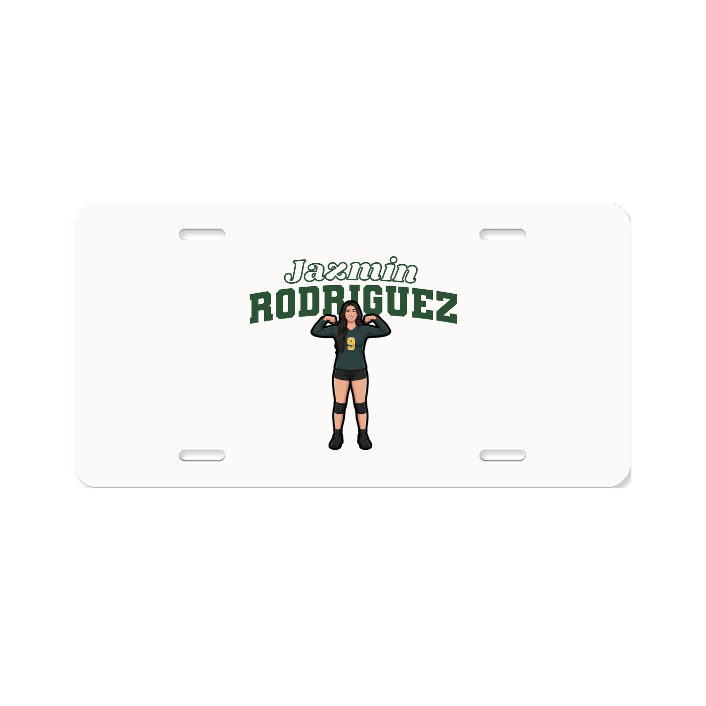 License Plate — Name Arch in Classic
