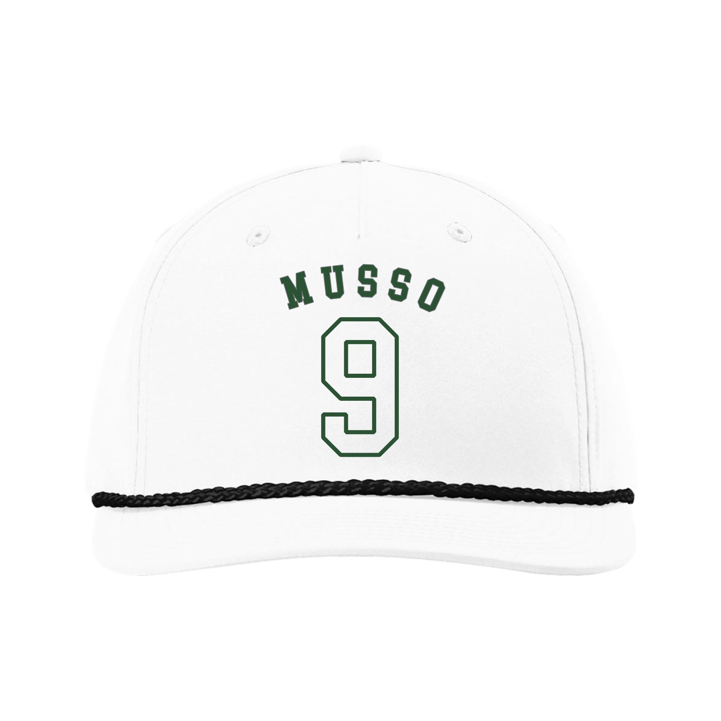 Five-Panel Classic Rope Cap — Shirsey Arch in White
