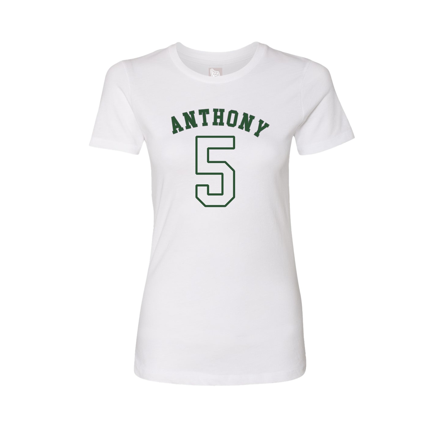 Fitted Women's Tee — Shirsey Arch in White