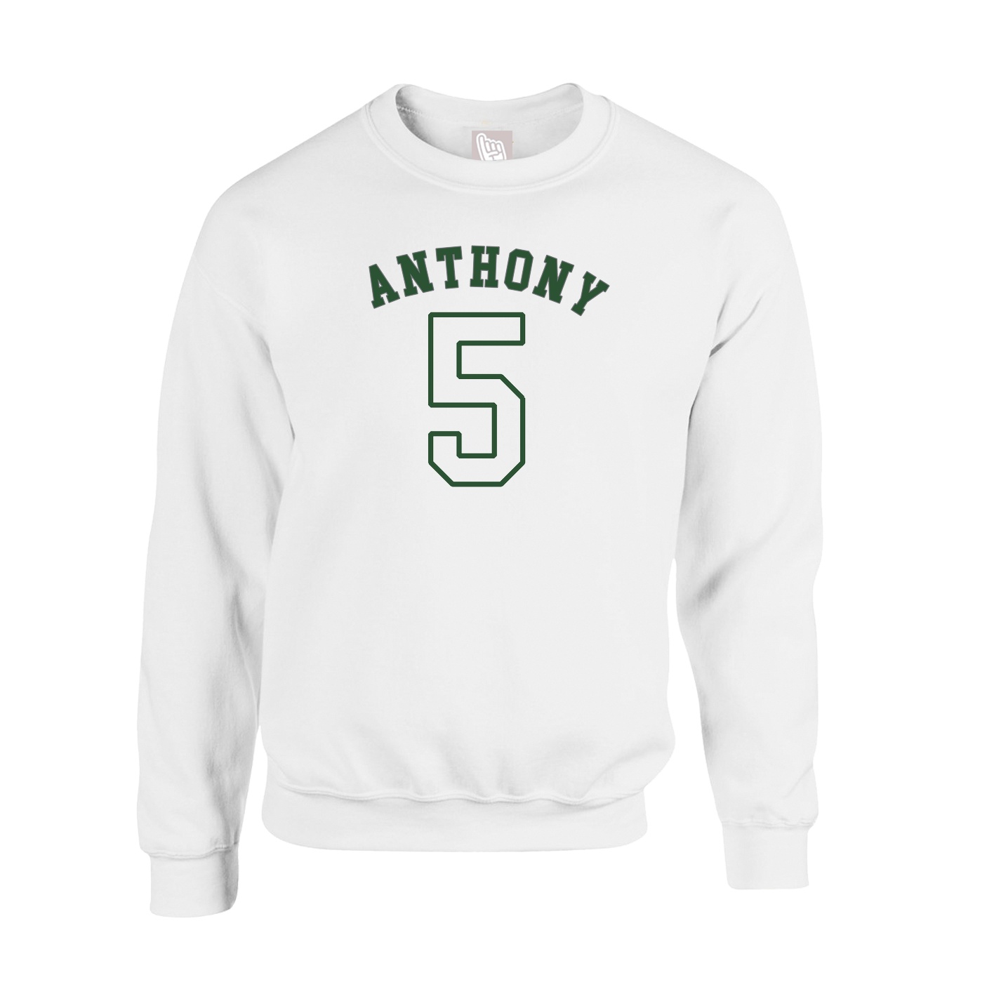 Fleece Crew — Shirsey Arch in White