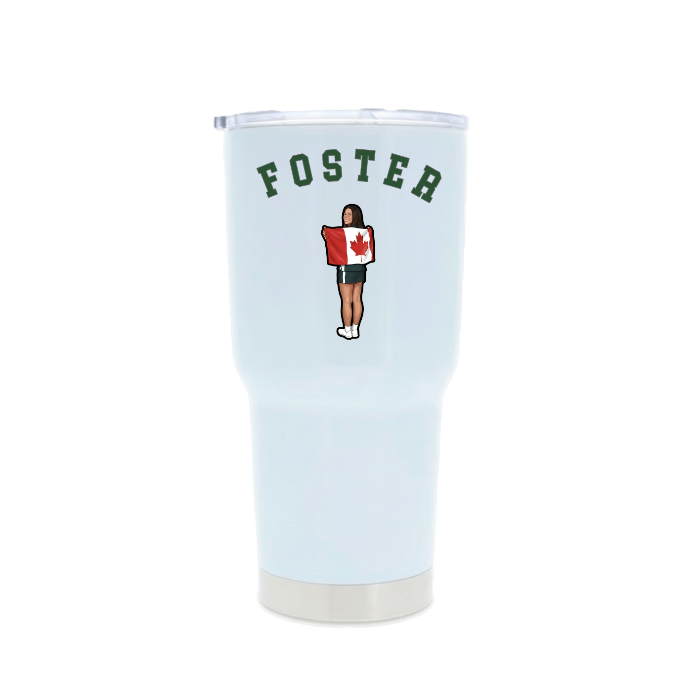 30oz Stainless Steel Tumbler — Shirsey Arch in White