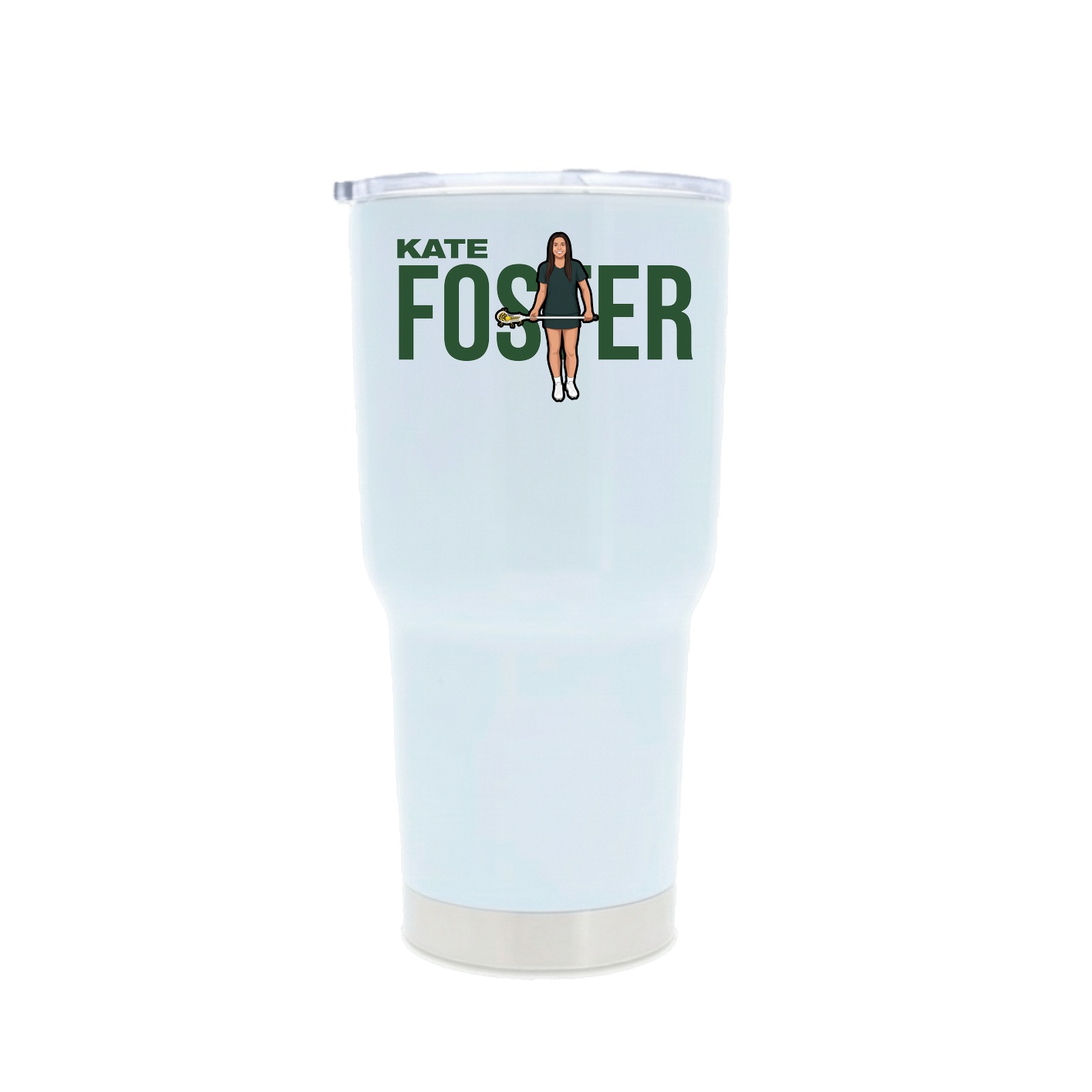 30oz Stainless Steel Tumbler — Player Name in White