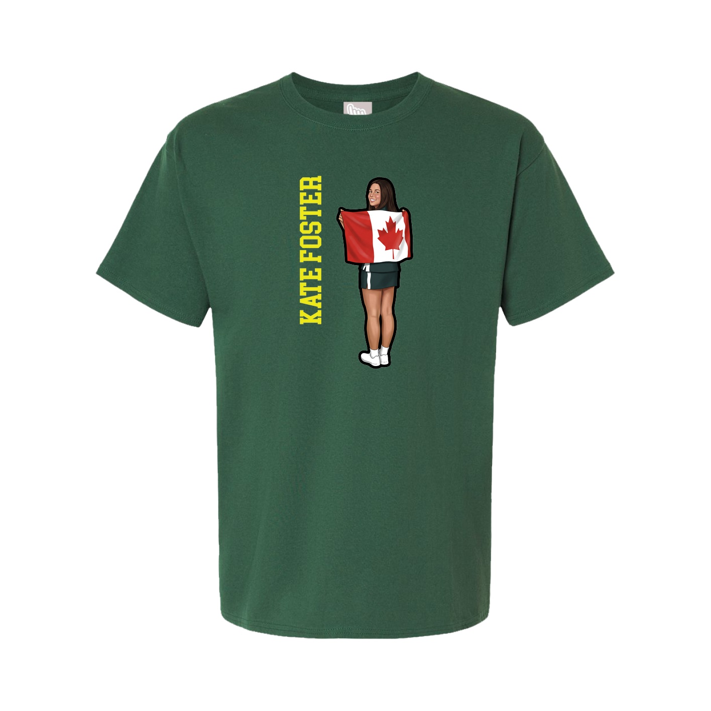 Tee — Name Vertical in Green