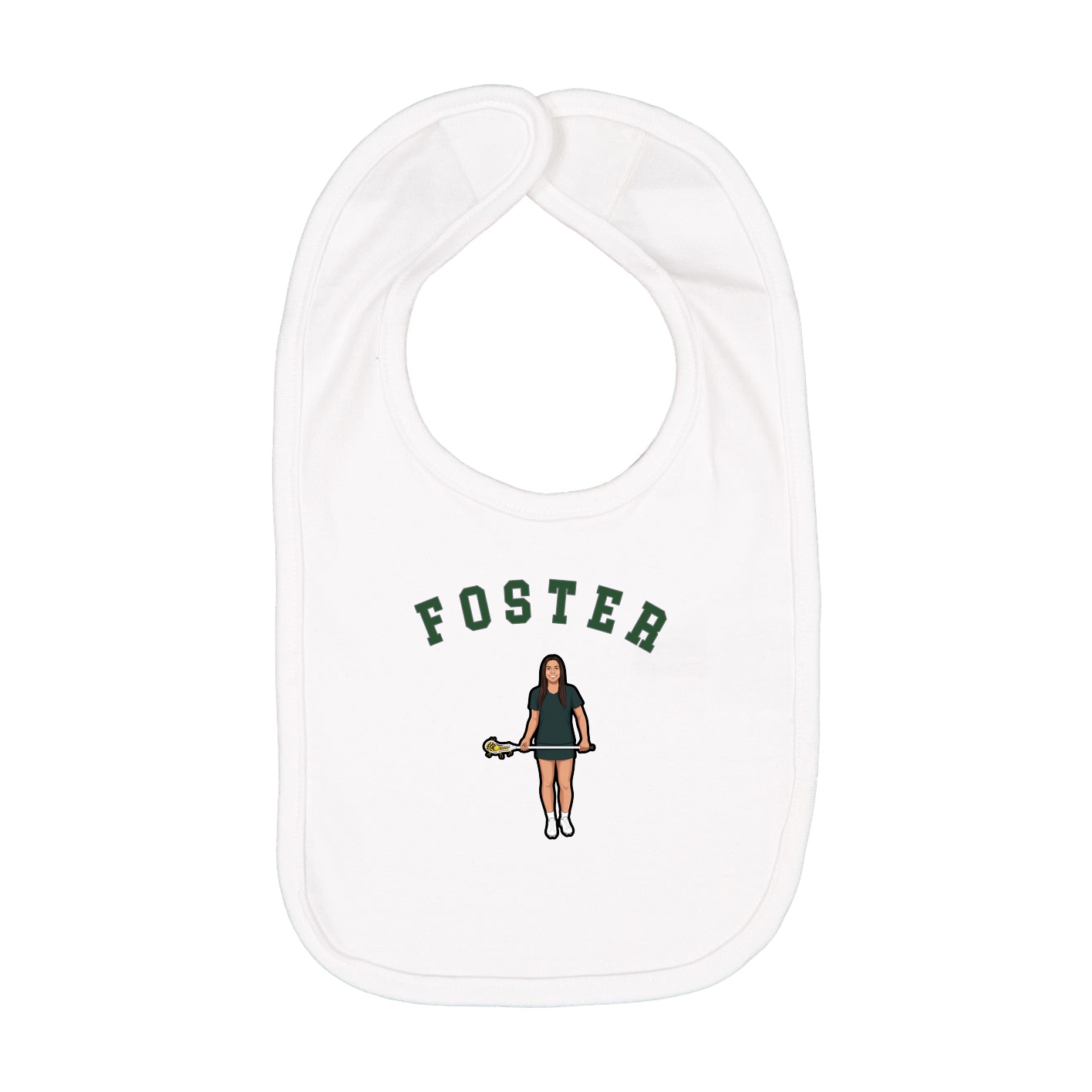 Infant Bib — Shirsey Arch in White