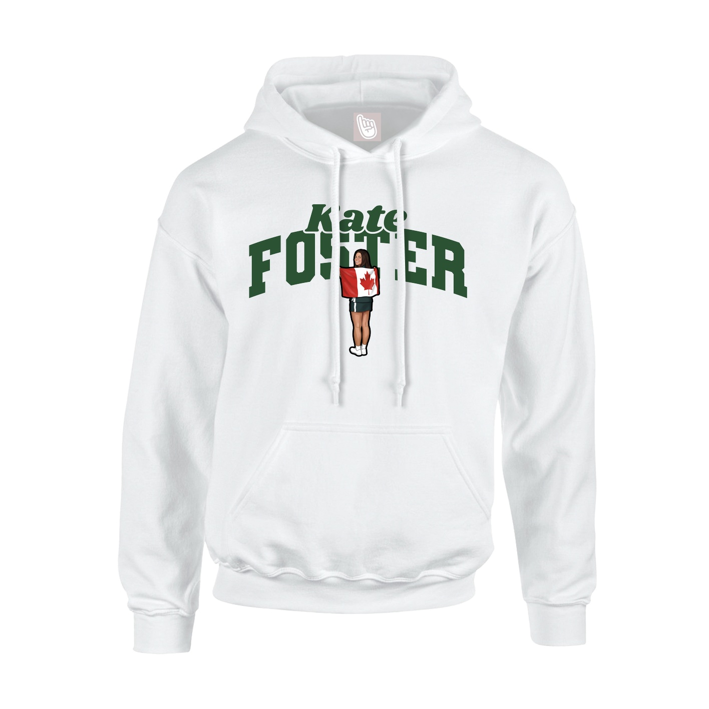 Youth Hoodie — Signature Arch in White