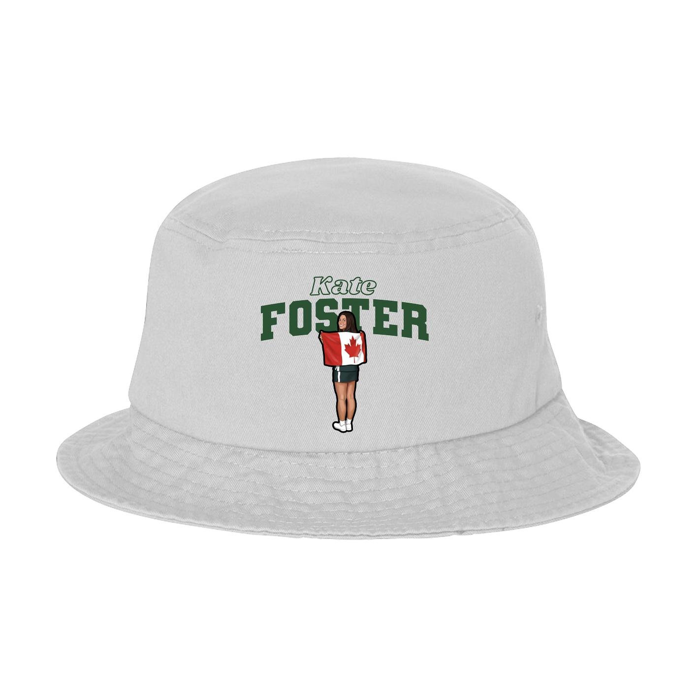 Bucket Cap — Name Arch in White