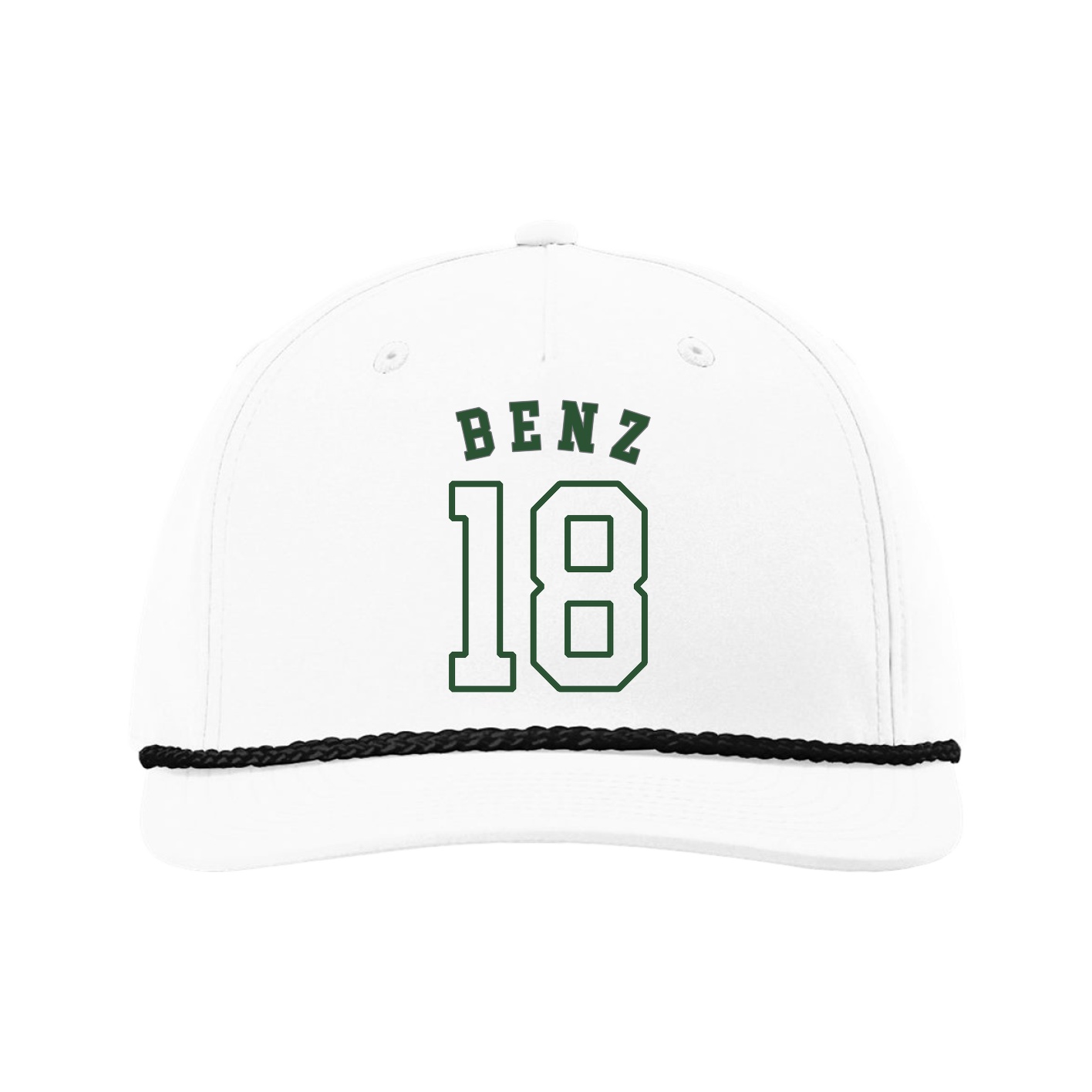 Five-Panel Classic Rope Cap — Shirsey Arch in White