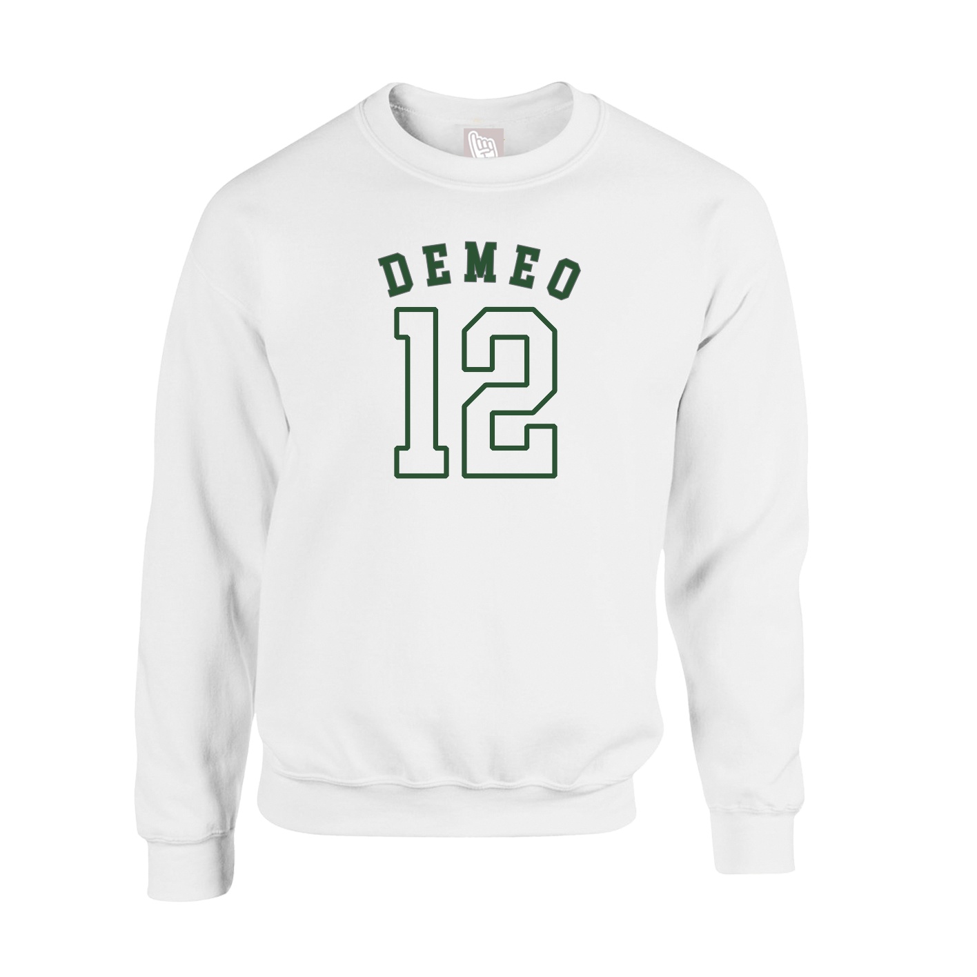 Fleece Crew — Shirsey Arch in White