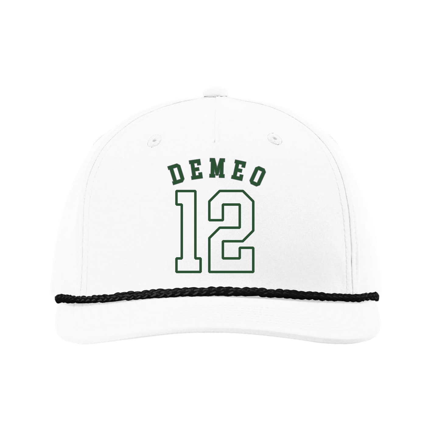 Five-Panel Classic Rope Cap — Shirsey Arch in White