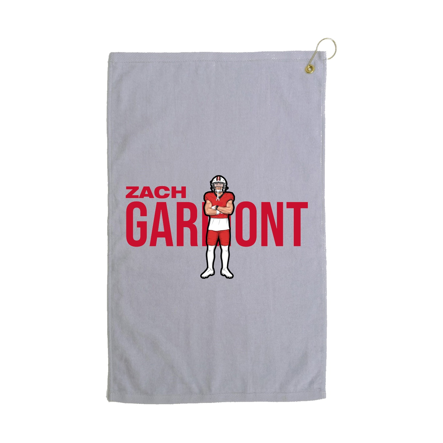 Golf Towel — Player Name in Grey