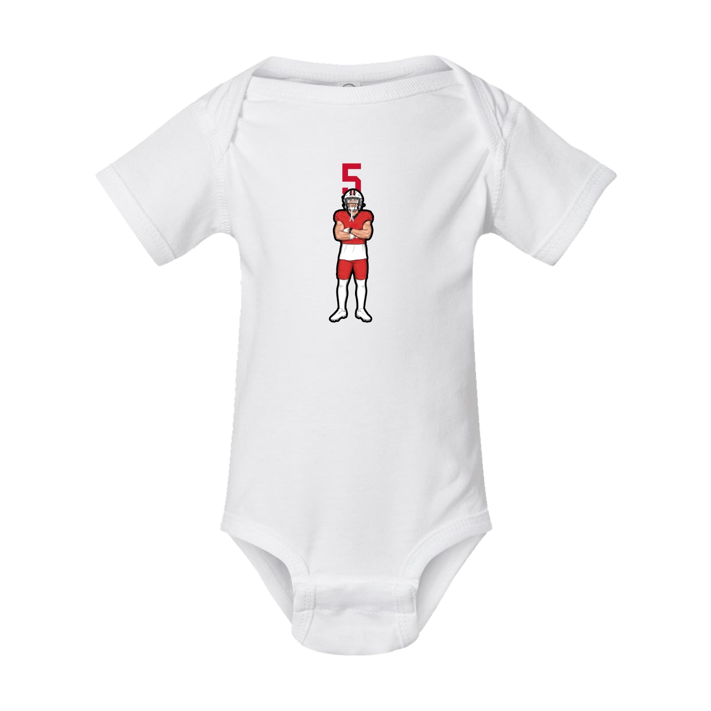 Baby Onesie — Number Top in White