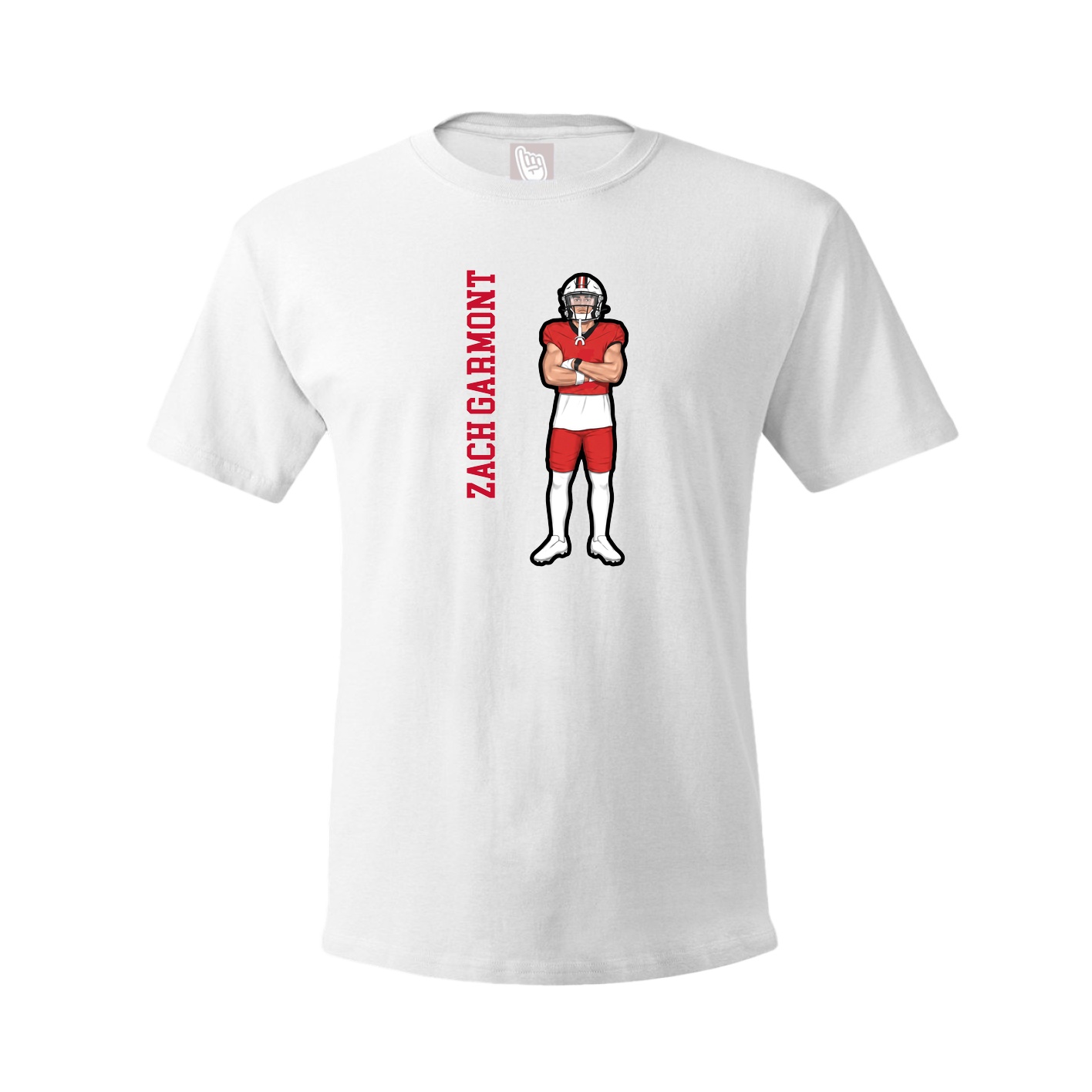 Tee — Name Vertical in White