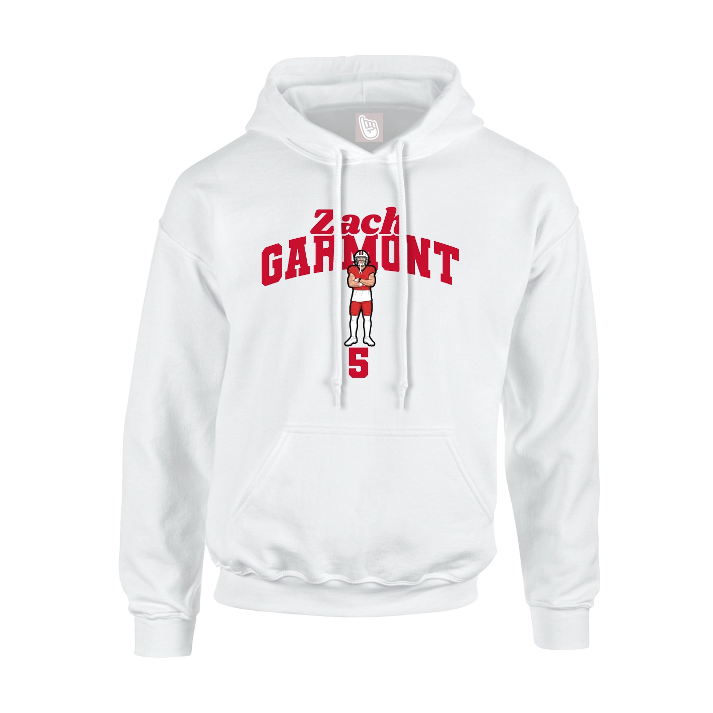 Hoodie — Signature Arch in White