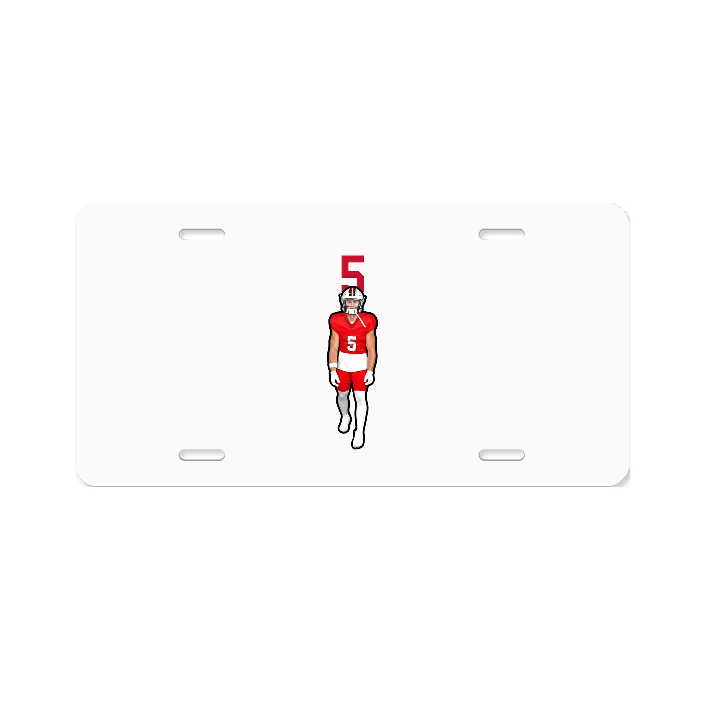 License Plate — Number Top in Classic