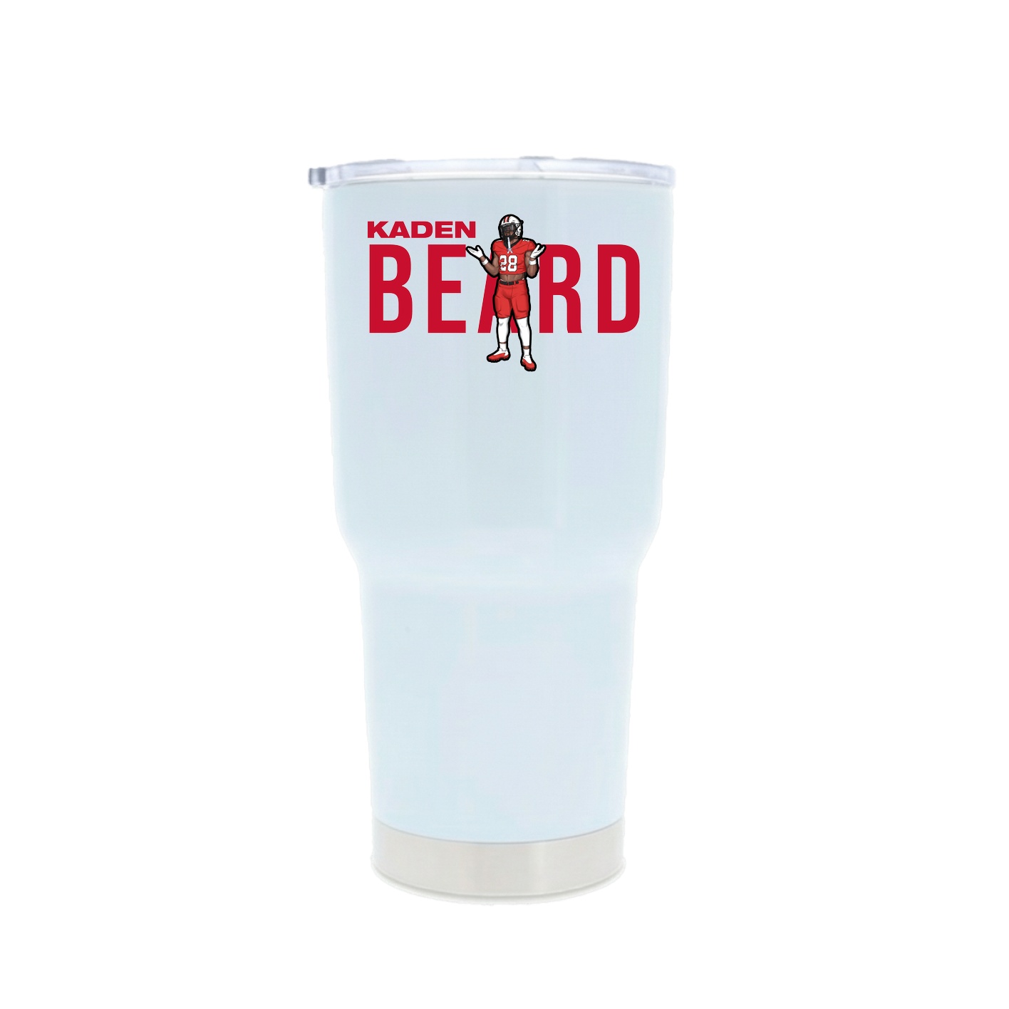30oz Stainless Steel Tumbler — Player Name in White
