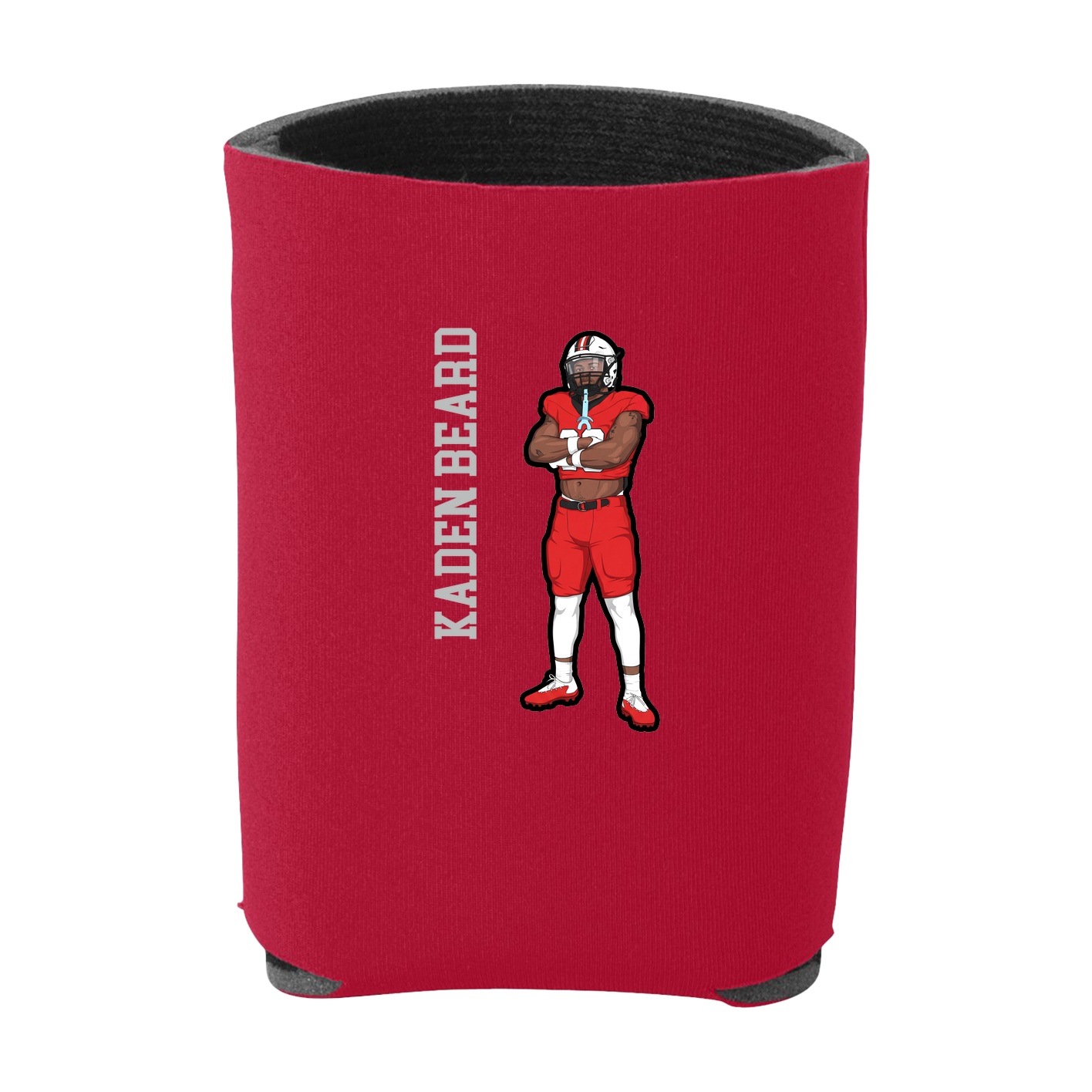 Can Holder — Name Vertical in Red