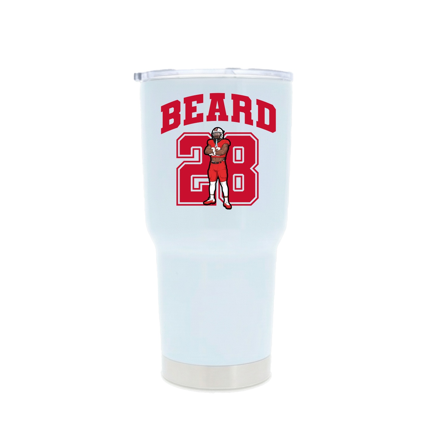 30oz Stainless Steel Tumbler — Number in White