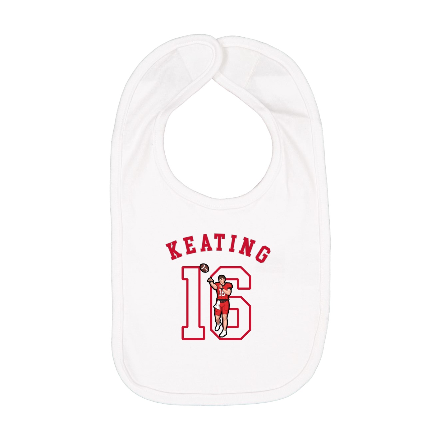 Infant Bib — Shirsey Arch in White