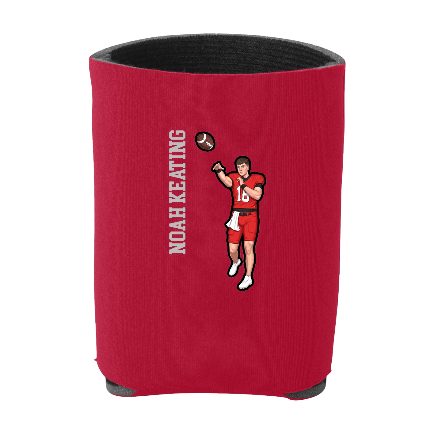 Can Holder — Name Vertical in Red