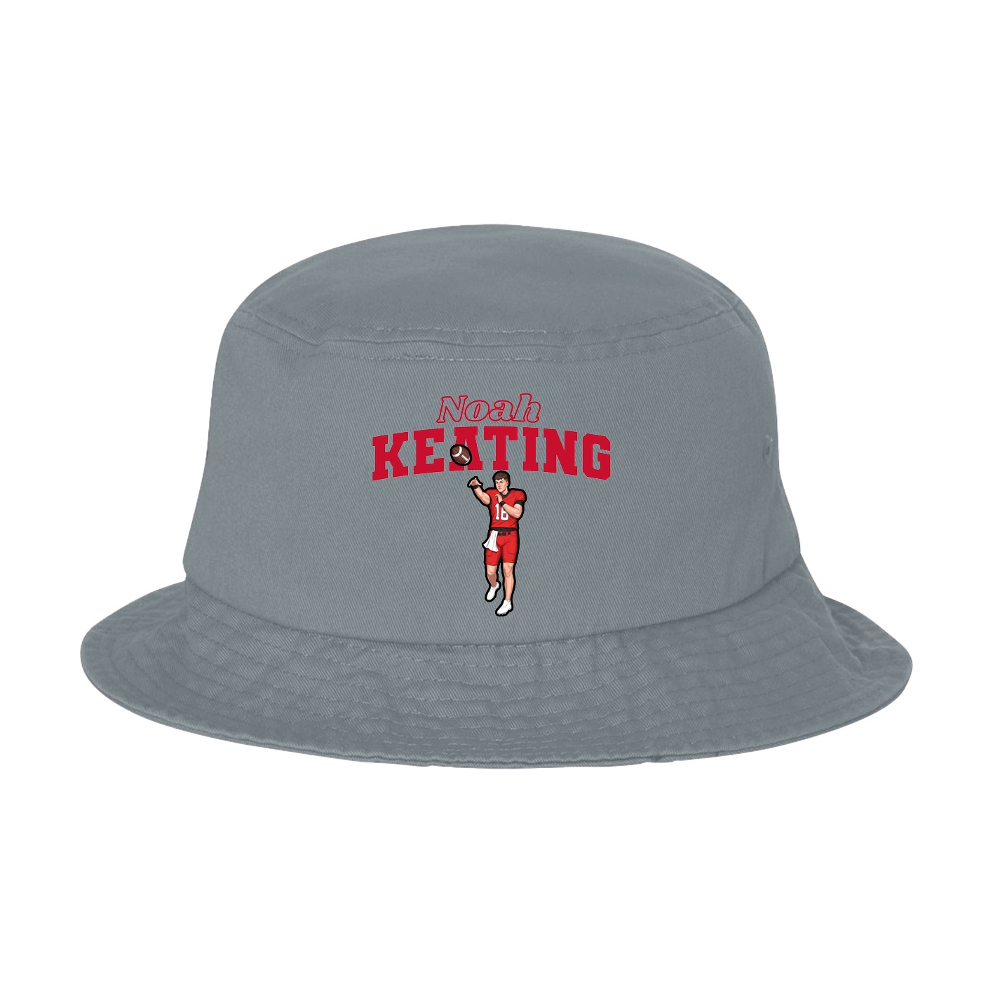 Bucket Cap — Name Arch in Grey
