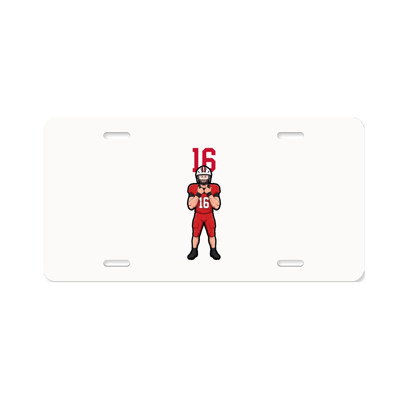 License Plate — Number Top in Classic
