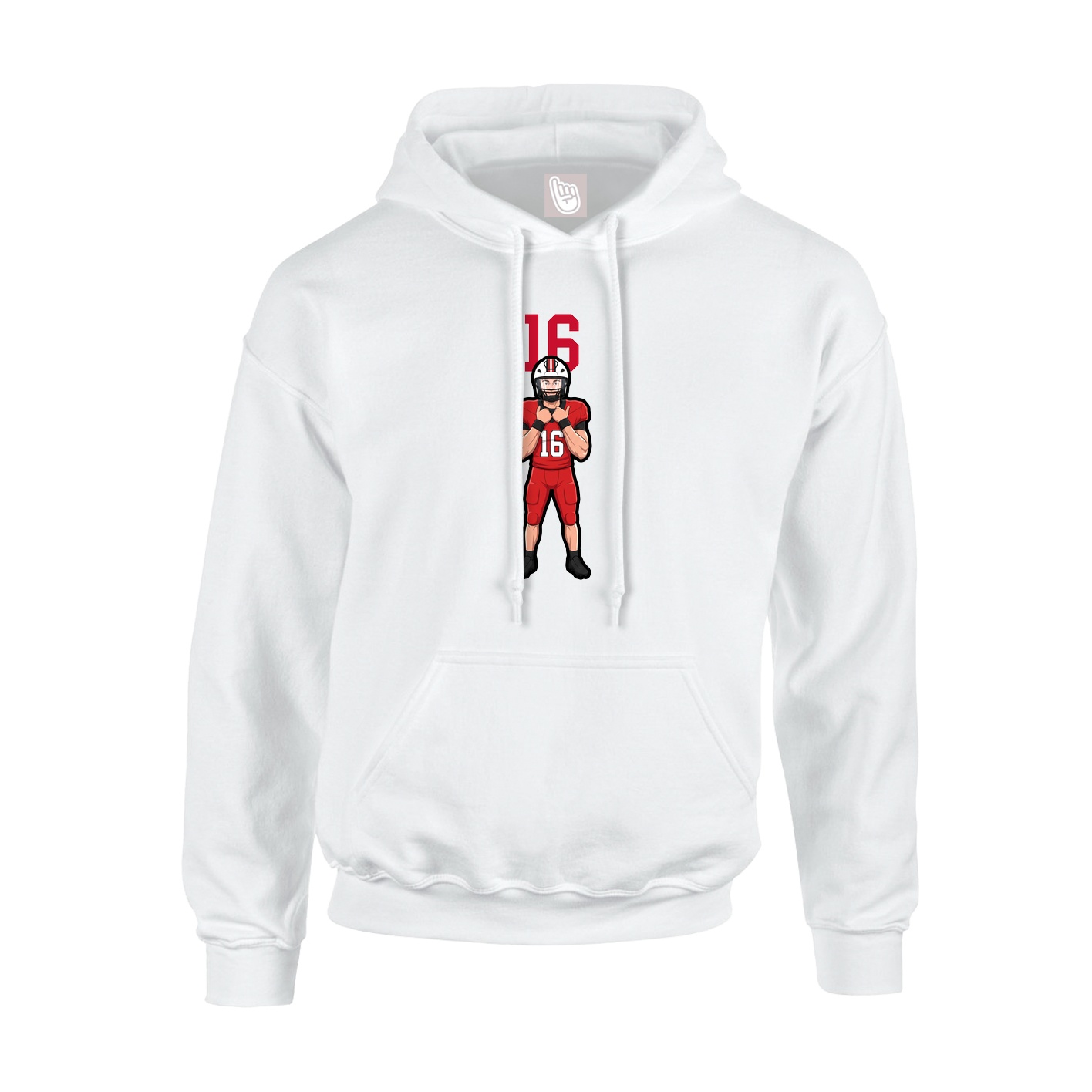 Hoodie — Number Top in White