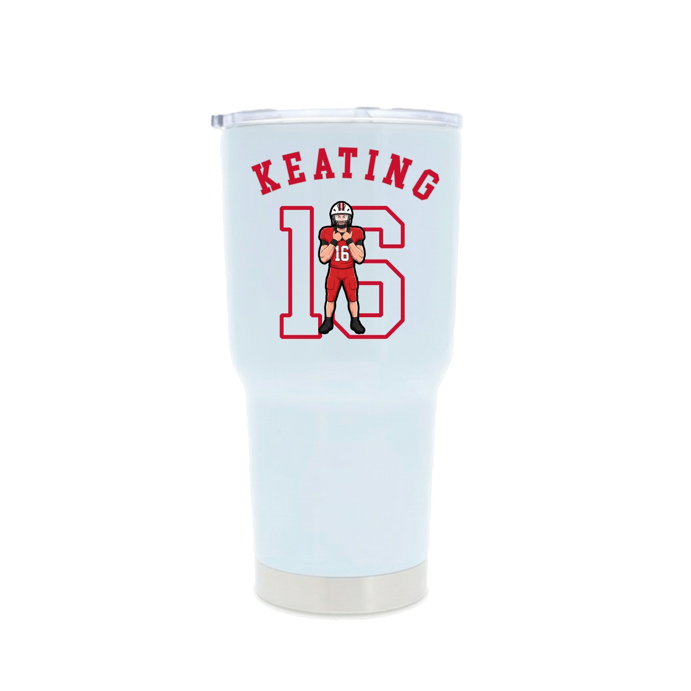 30oz Stainless Steel Tumbler — Shirsey Arch in White