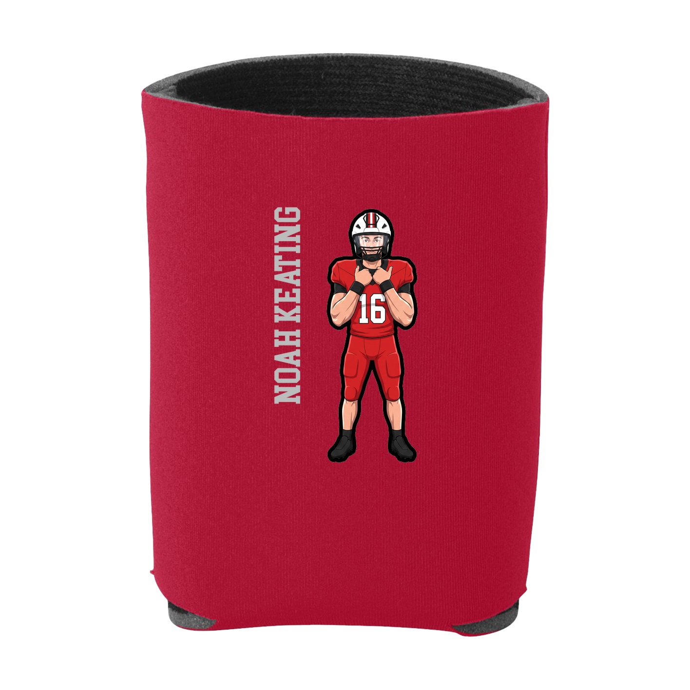 Can Holder — Name Vertical in Red