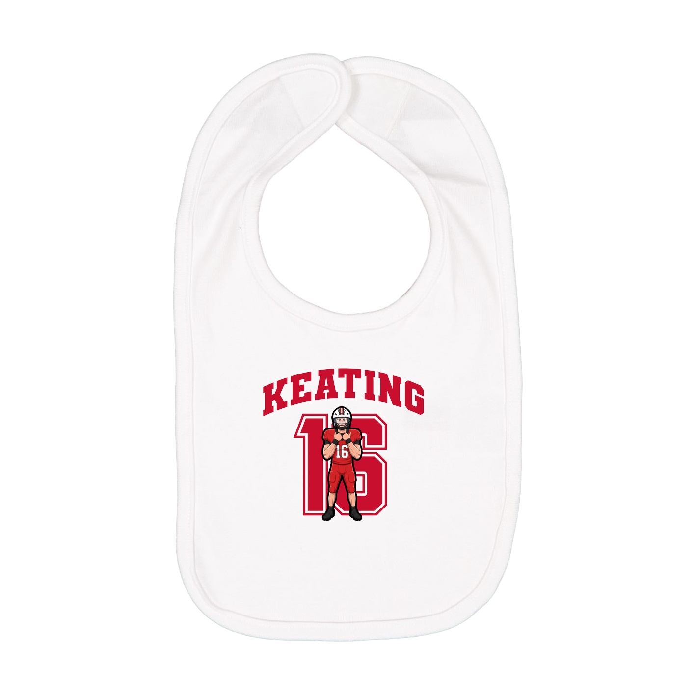 Infant Bib — Number in White