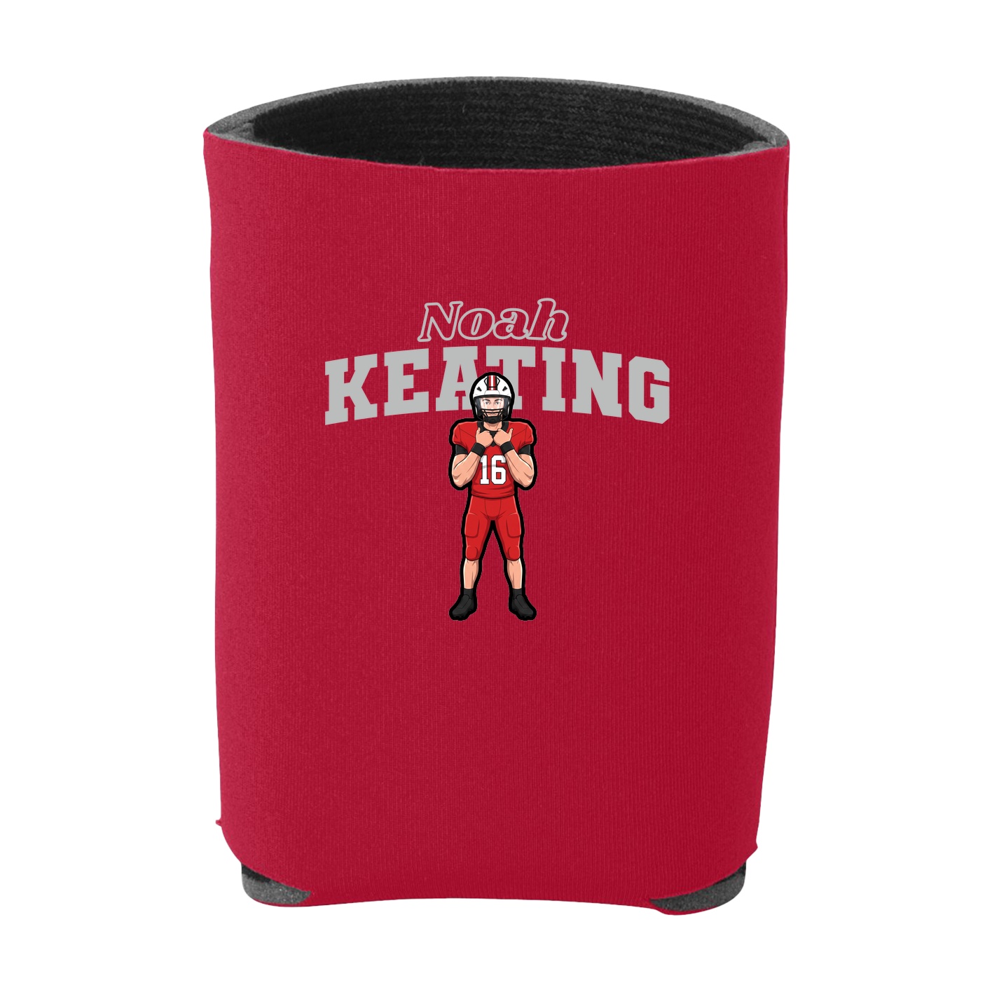 Can Holder — Name Arch in Red