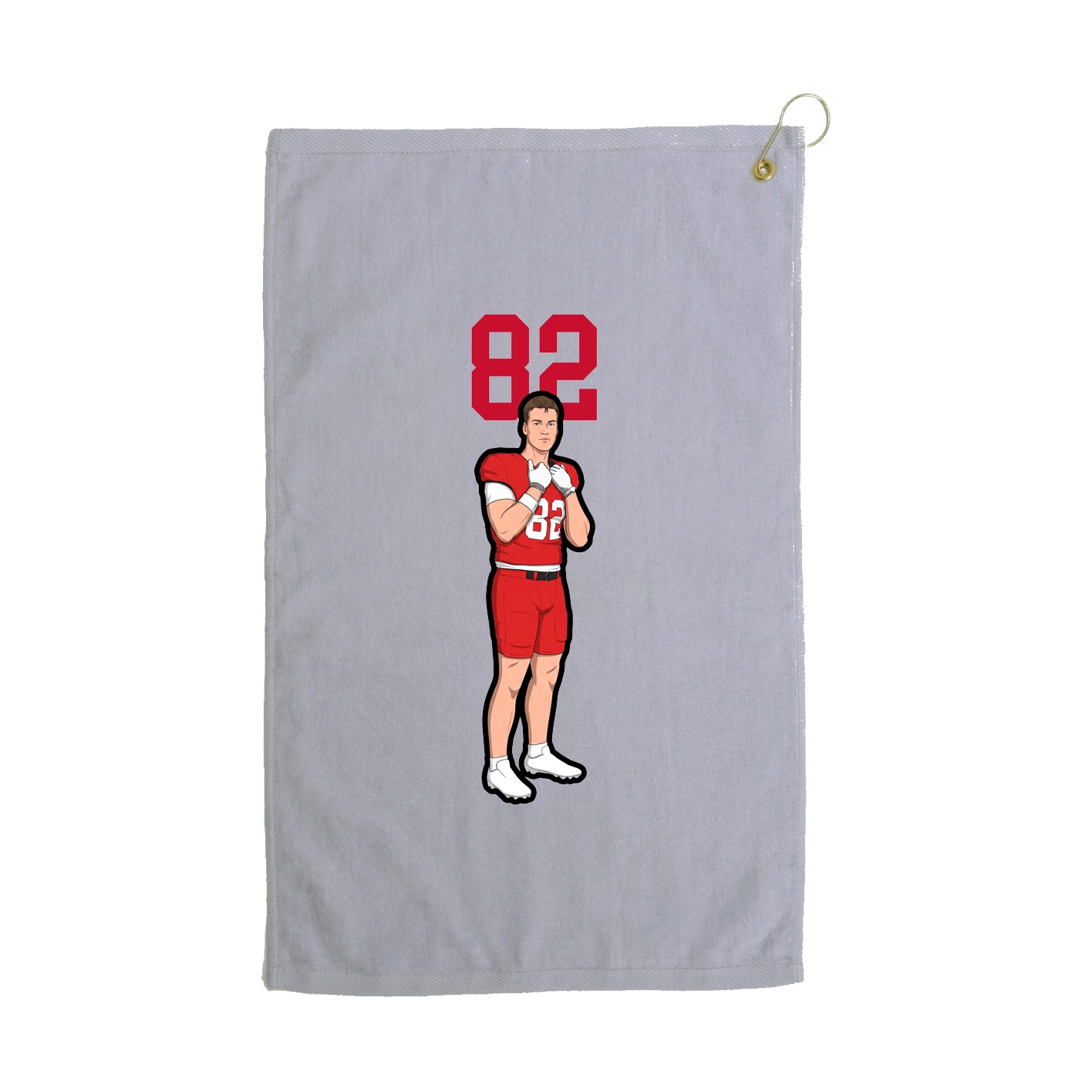 Golf Towel — Number Top in Grey
