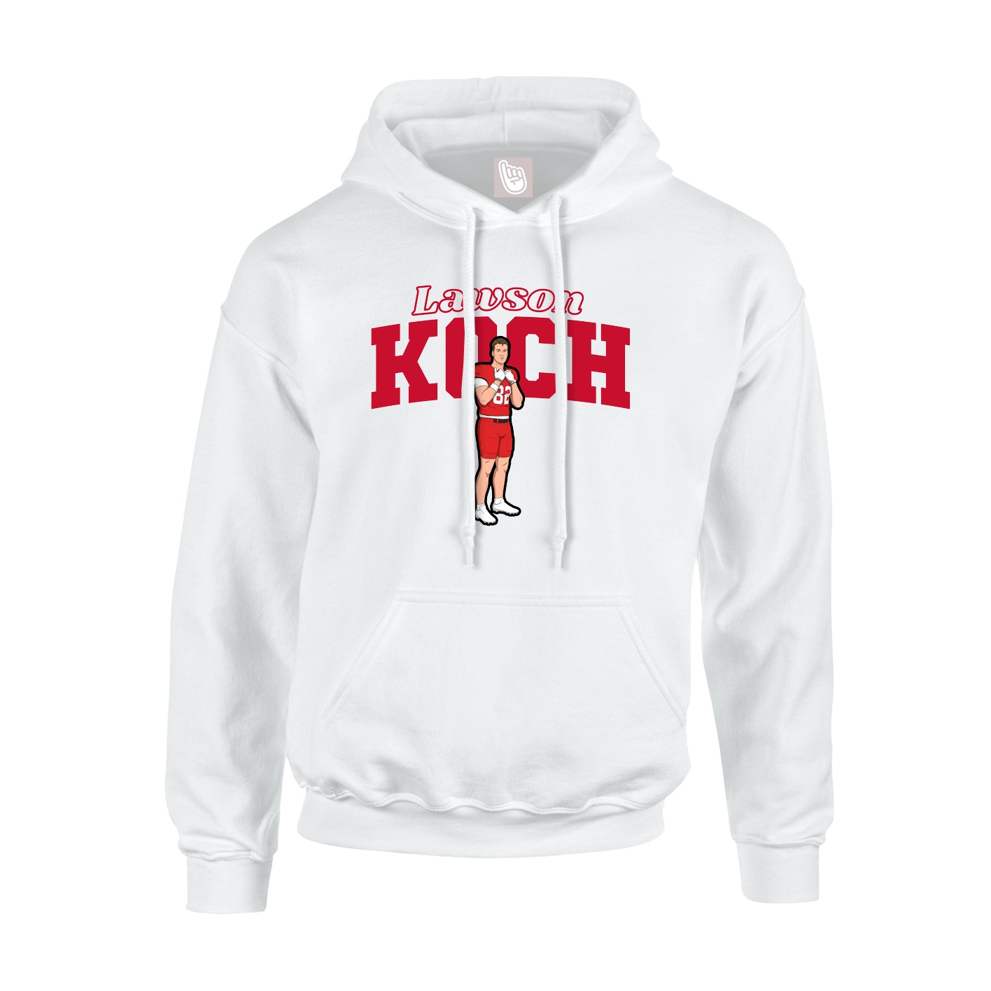 Hoodie — Name Arch in White