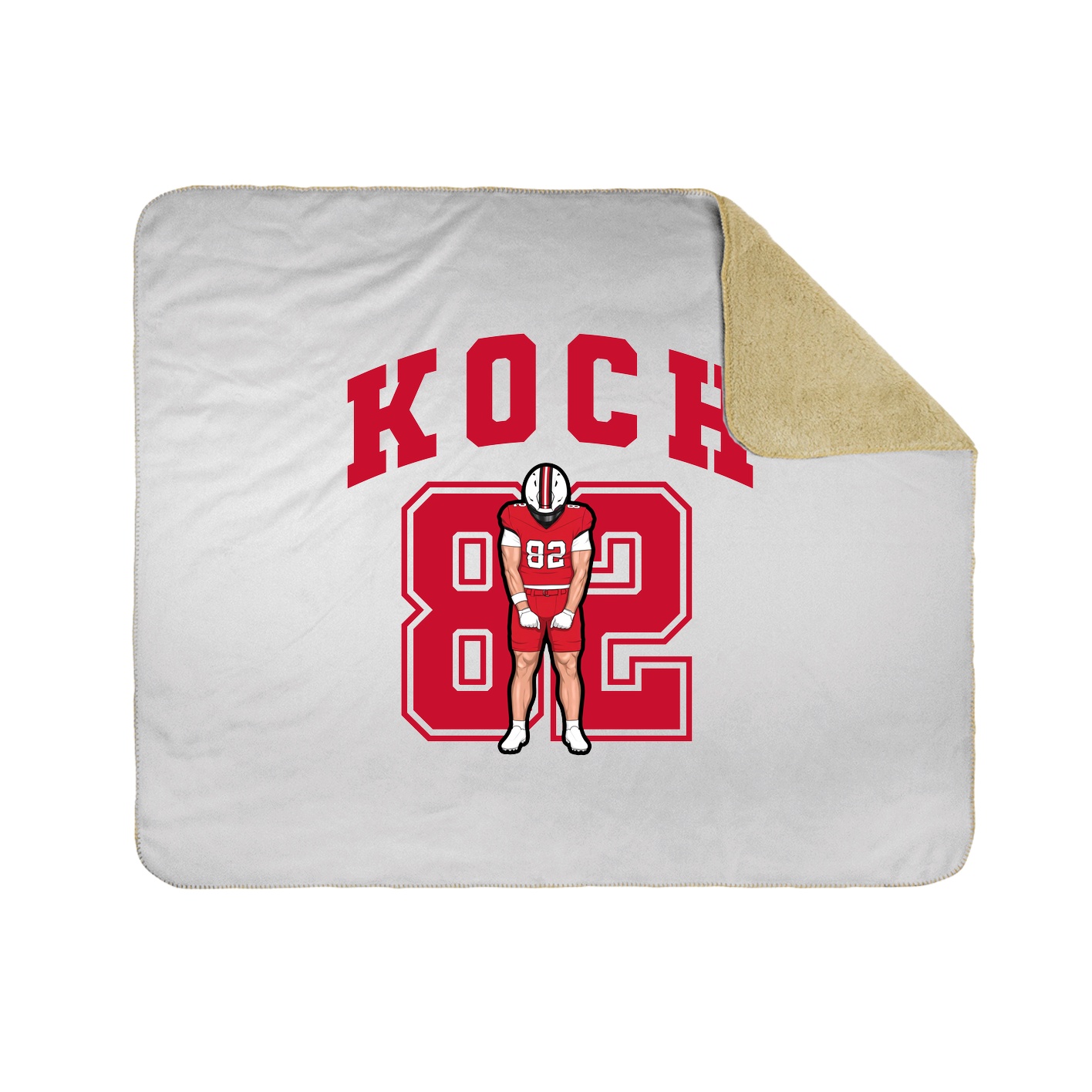 Throw Blanket — Number in White