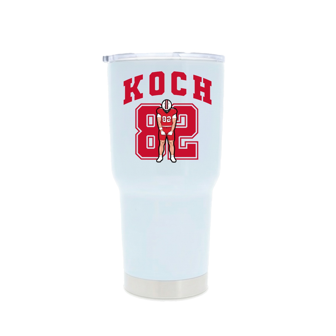 30oz Stainless Steel Tumbler — Number in White