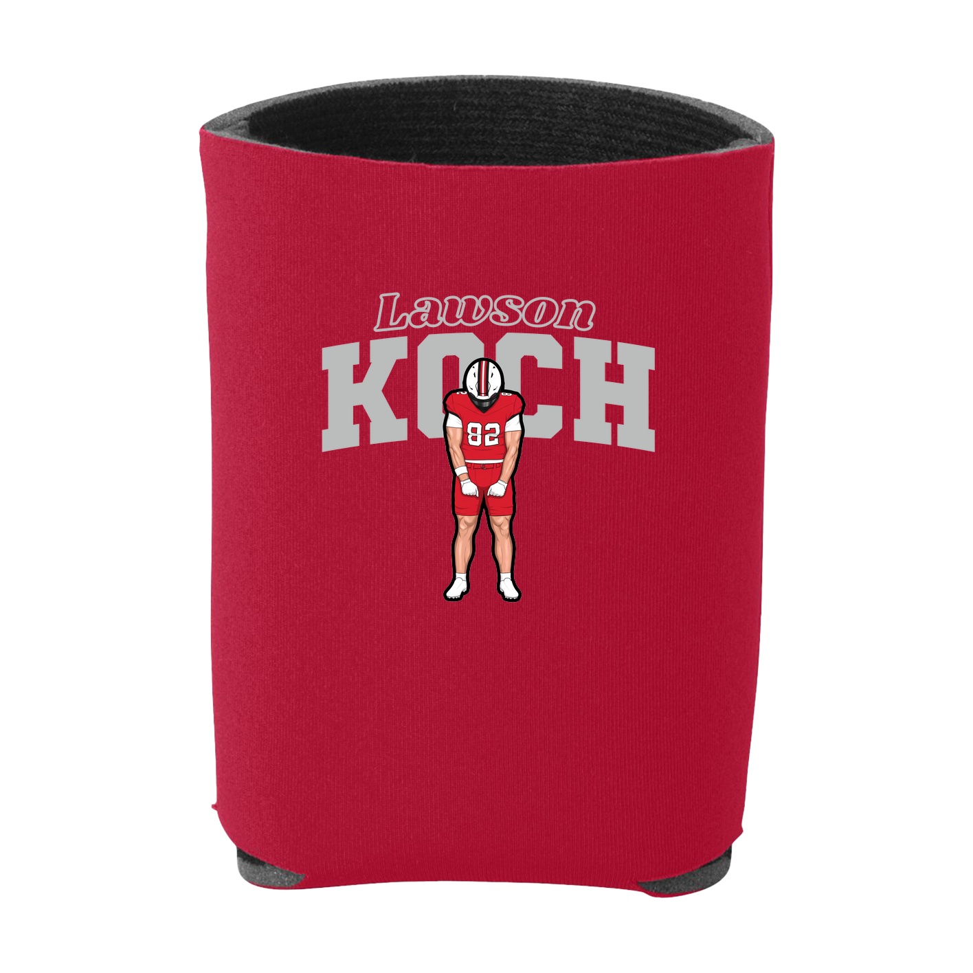 Can Holder — Name Arch in Red