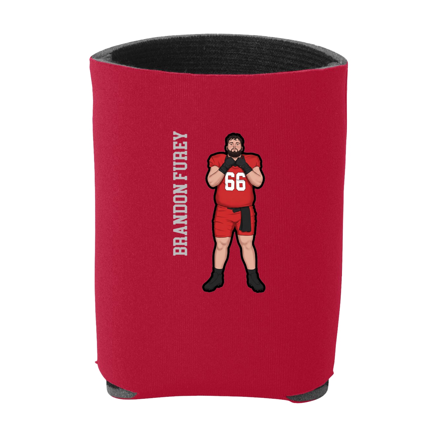Can Holder — Name Vertical in Red