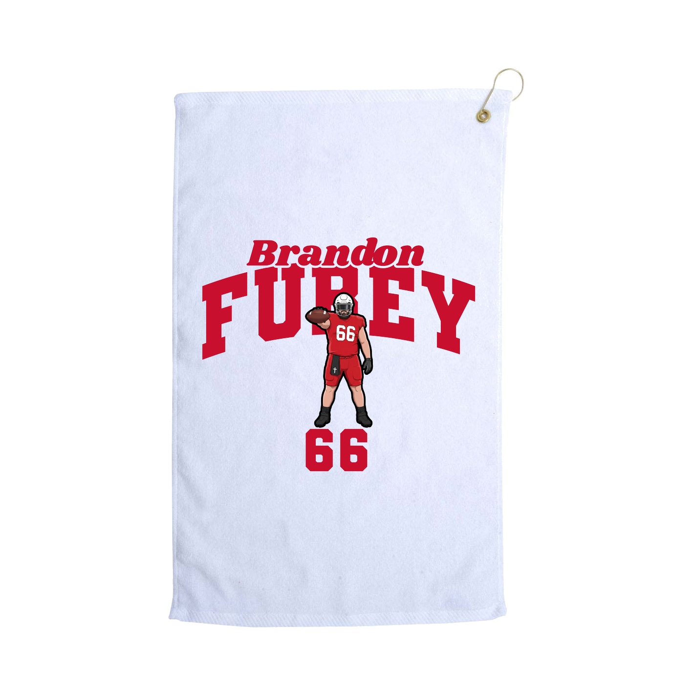 Golf Towel — Signature Arch in White
